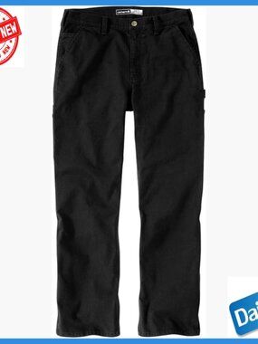 Durable Canvas Work Pants with Tool Pockets, Loose Fit